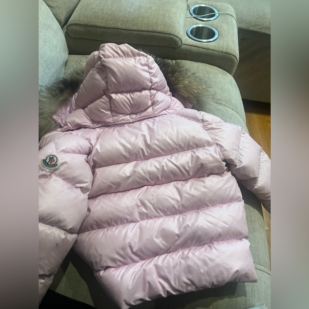 Pink toddler moncler coat